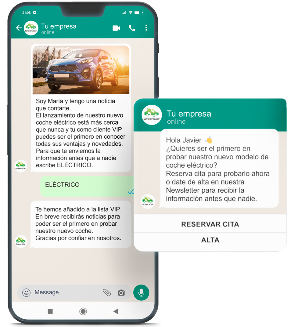 Atención al cliente por WhatsApp Empresarial