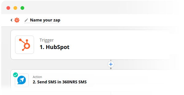 Conexión de Zapier y Hubspot con 360NRS